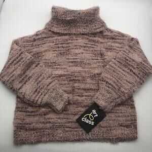 Art Class girls marled turtleneck Winter sweater Pink XS (4/5) New
